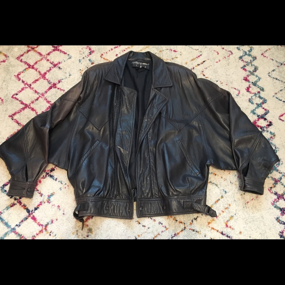 Vintage KENAR Ann Tjian Learher Jacket